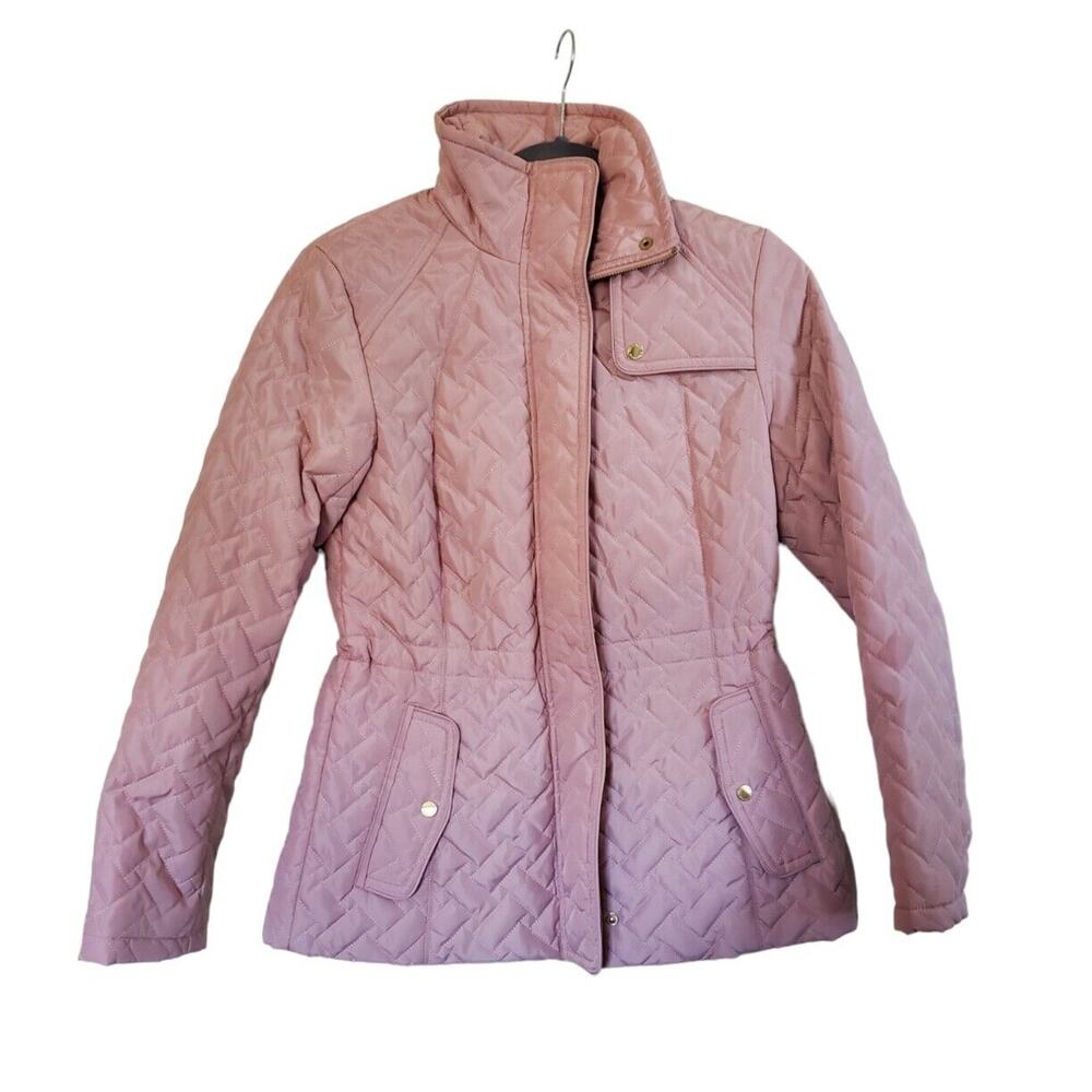 Cole Haan Blush Pink Quilted Jacket Coat NWT, Size XS